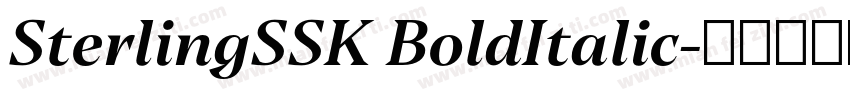 SterlingSSK BoldItalic字体转换
